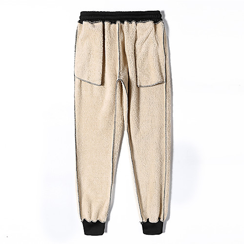 

Men's Basic Sports Daily Jogger Pants Solid Colored Full Length Black / Drawstring