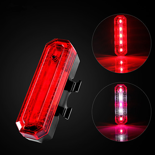 

ultra bright bike light usb rechargeable bicycle tail light. red high intensity rear led accessories fits on any road bikes, helmets. easy to install for cycling safety flashlight (d)