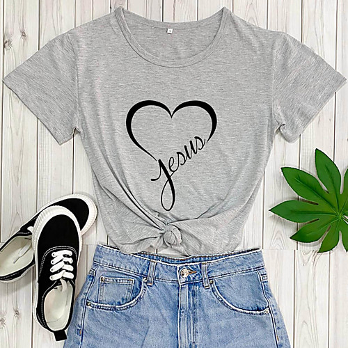 

jesus letter printed t shirt women love jesus christian graphic t-shirt tees top & #40;small, navy1& #41;