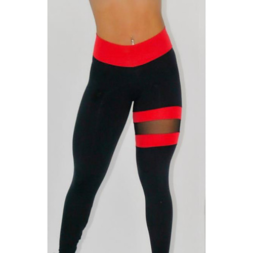 

Women's Sporty Breathable Slim Daily Sweatpants Pants Striped Ankle-Length High Waist Blue Red Gray