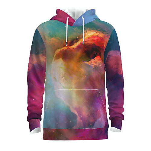 

Men's Pullover Hoodie Sweatshirt Graphic Animal Daily 3D Print Basic Hoodies Sweatshirts Rainbow