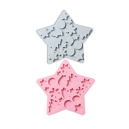 

Christmas Day Silicone Mold Five-pointed Star Piggy Chocolate Cake Mold