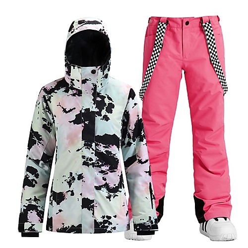 

Women's Ski Jacket with Pants Skiing Snowboarding Winter Sports Waterproof Windproof Warm 100% Polyester Clothing Suit Ski Wear