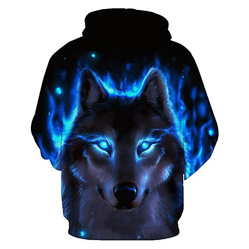 

Men's Hoodie Sweatshirt Hoodie 3D Animal Print Daily 3D Print Hoodies Sweatshirts White Blue