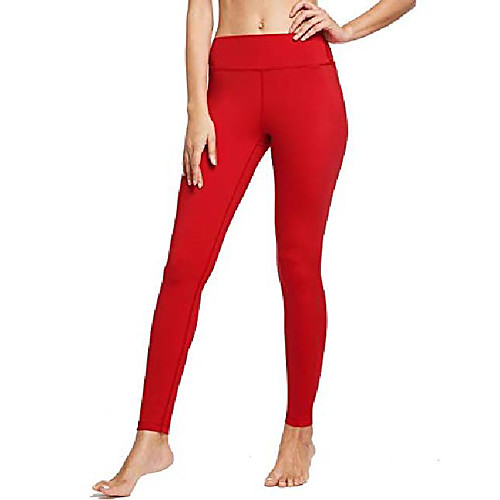 

women's 28 athletic leggings buttery soft workout tummy control compression exercise high waisted yoga pants rose red m