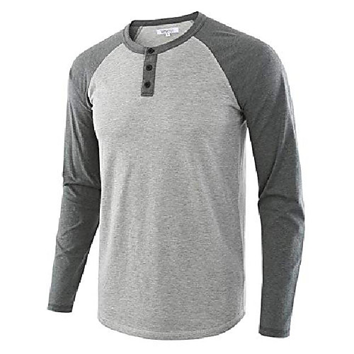 

Men's T shirt Long Sleeve Tops Streetwear Color1 Color 3 Color 8