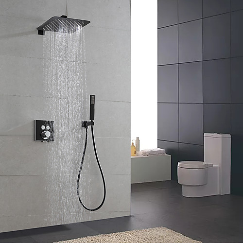 

Shower Faucet / Shower System / Rainfall Shower Head System Set - Handshower Included Fixed Mount Rainfall Shower Contemporary Painted Finishes Mount Inside Ceramic Valve Bath Shower Mixer Taps