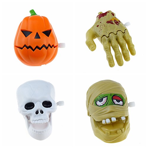 

Halloween Party Toys Wind-up Toy Trick or Treat 4 pcs Skull Skeleton Ghost Pumpkin Party Favors ABS Kid's Adults Trick or Treat Halloween Party Favors Supplies