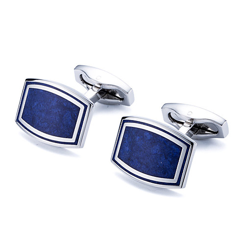 

Cufflinks Simple Basic Brooch Jewelry Blue For Daily Festival