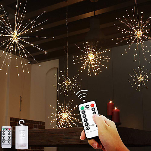 

120 Leds Twinkle Starburst Firework String Lights For Holiday Festival Christmas Outdoor Indoor Decoration Lights