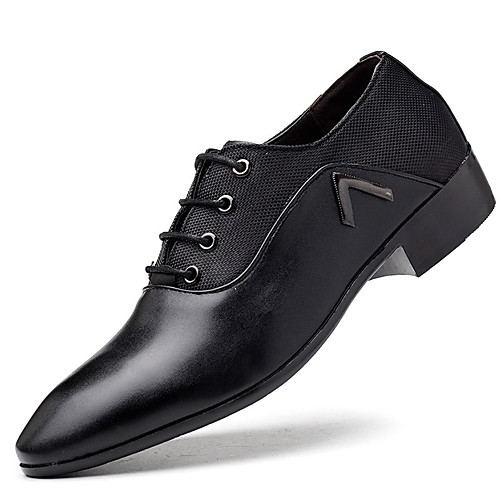 

Men's Oxfords Business Casual Daily Office & Career Walking Shoes PU Non-slipping Wear Proof Black Yellow Brown Fall Spring