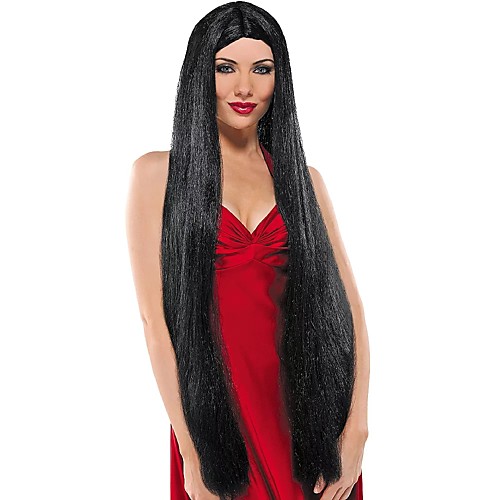 

Cosplay Wig Long Black Straight Middle Part Wig Very Long Black Synthetic Hair Women's Anime Cosplay Exquisite Black