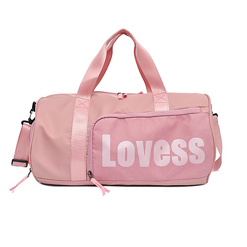

Unisex Waterproof Walking Sports Oxford Cloth Travel Bag Gym Bag Zipper Solid Color Sports & Outdoor Outdoor Gym Handbags Black Pink