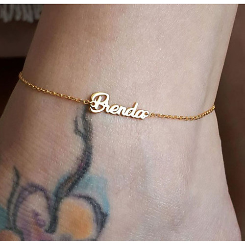 

Personalized Customized Bracelet Stainless Steel Letter Gift Daily Promise 1pcs Gold Silver