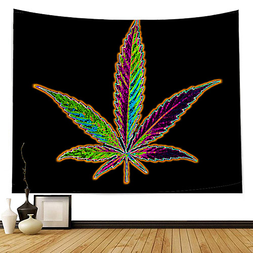 

Wall Tapestry Art Decor Blanket Curtain Picnic Tablecloth Hanging Home Bedroom Living Room Dorm Decoration Polyester Plant Modern Color Maple Leaf