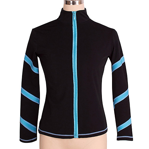 

Figure Skating Fleece Jacket Women's Girls' Ice Skating Jacket Top Purple Blue Pink Stretchy Training Skating Wear Warm Crystal / Rhinestone Long Sleeve Ice Skating Winter Sports Figure Skating