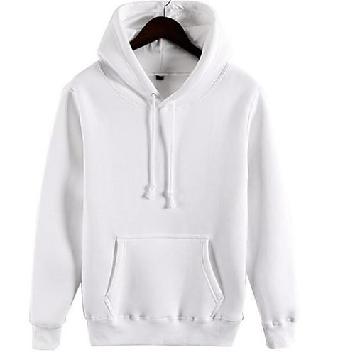 

Men's Pullover Hoodie Sweatshirt Solid Color Front Pocket Hooded Daily non-printing Basic Hoodies Sweatshirts Long Sleeve White Black Red