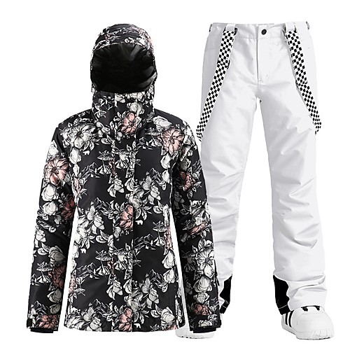

Women's Ski Jacket with Pants Skiing Snowboarding Winter Sports Waterproof Windproof Warm 100% Polyester Clothing Suit Ski Wear