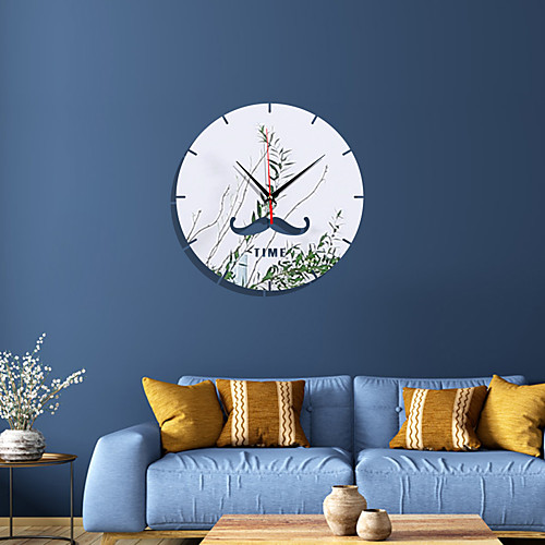 

Mustache Disc Acrylic Mirror Clock Home Decoration Mirror Sticker Living Room Mute Wall Clock Quartz Needle