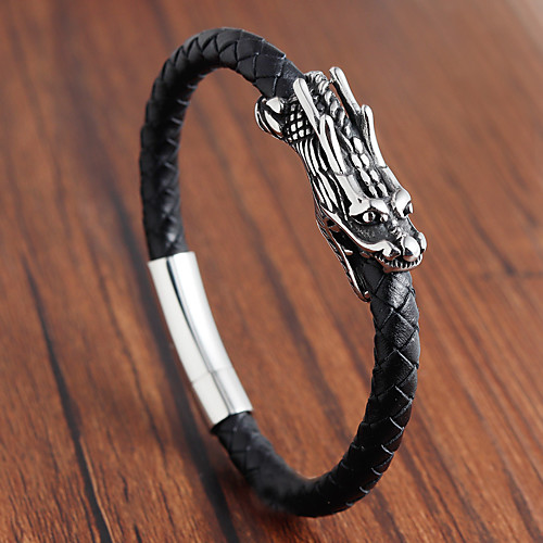 

Personalized Customized Bracelet Titanium Steel Unicorn Daily 1pcs Black