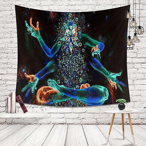

Wall Tapestry Art Decor Blanket Curtain Picnic Tablecloth Hanging Home Bedroom Living Room Dorm Decoration Polyester Abstract People Alphabet Pattern Multicolor