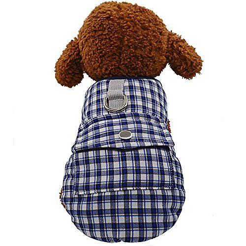 

house cold weather dog vest double layers waterproof windproof puppy jacket winter warm clothes small medium