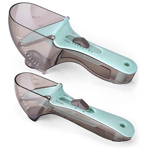 

2Pcs Adjustable Measuring Spoons with Magnetic Snaps Scale
