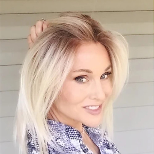 

Synthetic Wig Straight Asymmetrical Wig Short Blonde Synthetic Hair 14 inch Women's Classic Ombre Hair Exquisite Blonde