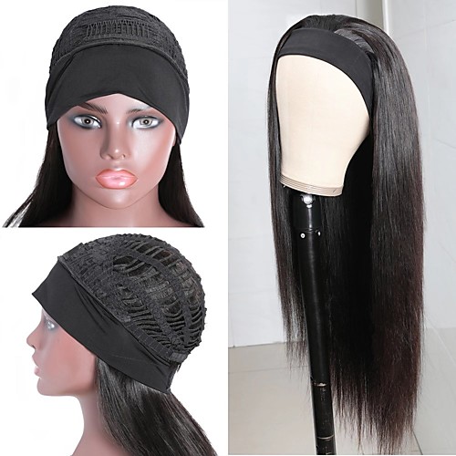 

Synthetic Wig Straight Natural Straight Middle Part Wig Long Natural Black Synthetic Hair 65 inch Women's Soft Party Classic Black / Natural Hairline