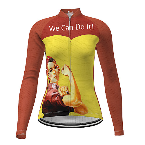 

21Grams Women's Long Sleeve Cycling Jersey Winter Purple Red Fuchsia Cartoon Bike Jersey Top Mountain Bike MTB Road Bike Cycling Quick Dry Sports Clothing Apparel / Micro-elastic / Athleisure