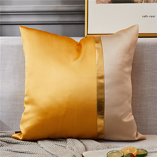 

1 Pc Satin Silk High Quality Two Colors Pillow Case Cover Living room Bedroom Sofa Pillow Case cover