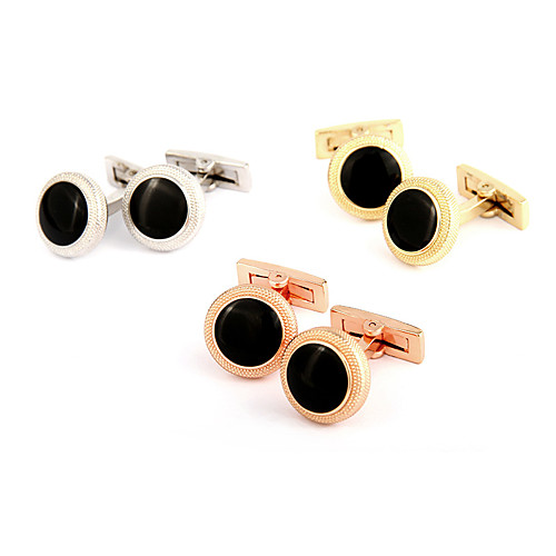 

Cufflinks Simple Basic Brooch Jewelry Golden Rose Gold Silver For Daily Festival