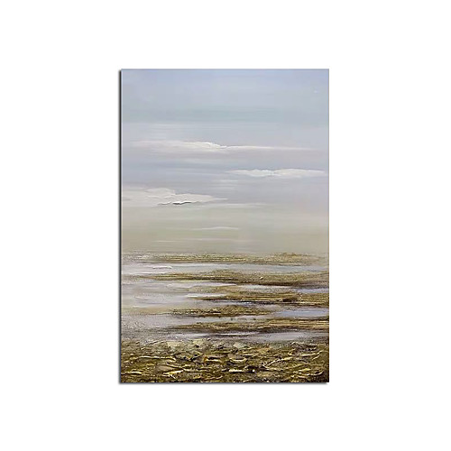 

Oil Painting Hand Painted Vertical Abstract Landscape Comtemporary Modern Rolled Canvas (No Frame)