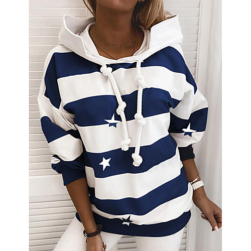 

Women's Pullover Hoodie Sweatshirt Graphic Daily Basic Hoodies Sweatshirts Loose Black Blushing Pink Royal Blue