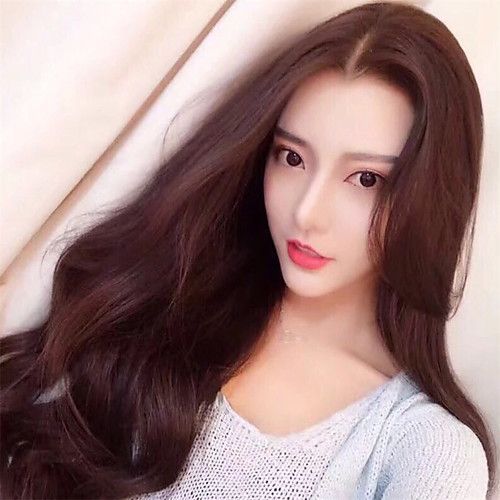 

Synthetic Wig Curly Middle Part Wig Very Long Dark Brown Synthetic Hair Women's Fashionable Design Classic Exquisite Dark Brown