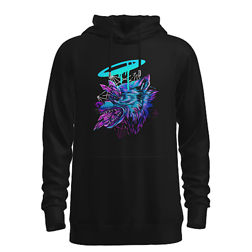 

Men's Pullover Hoodie Sweatshirt Graphic 3D Daily 3D Print Basic Hoodies Sweatshirts Black