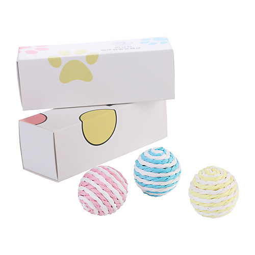 

Ball Interactive Toy Bells Cat Toys Set Interactive Cat Toys Fun Cat Toys Cat 3pcs Ball Retractable Pet Exercise Releasing Pressure Plush Gift Pet Toy Pet Play