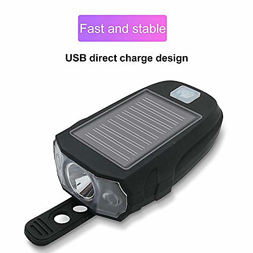 

solar power usb charging t6 bike light bicycle front handlebar cycling led lamp