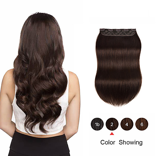 

Clip In Hair Extensions Remy Human Hair 1 Piece Pack Straight Natural Hair Extensions
