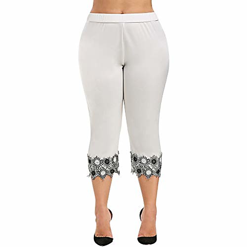 

workout yoga hot shorts,fashion women casual elastic waist plus size high waisted applique leggings pant white
