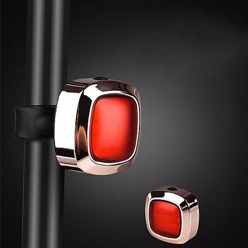 

bike tail light rechargeable bike brake light with intelligent brake sensor 5 modes cycling taillight ipx6 waterproof multifunctional safety warning light - rose gold
