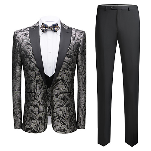 

Tuxedos Standard Fit Peak Single Breasted One-button Polyester Solid Colored