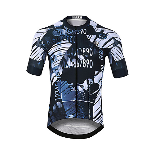 

CAWANFLY Men's Short Sleeve Cycling Jersey Rough Black Bike Jersey Top Mountain Bike MTB Road Bike Cycling Quick Dry Sports Clothing Apparel / Stretchy