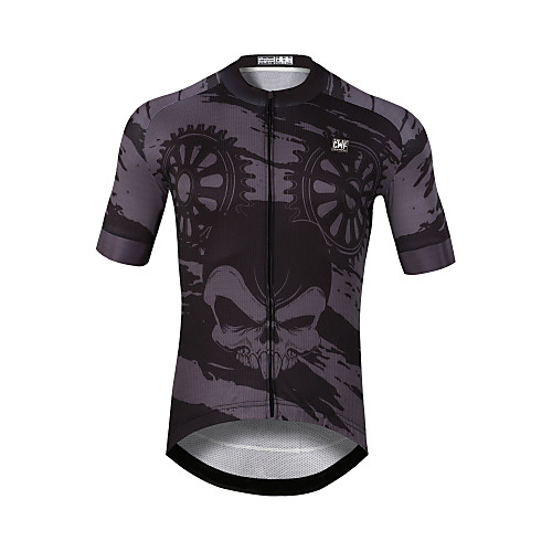 

CAWANFLY Men's Short Sleeve Cycling Jersey Black Bike Jersey Top Mountain Bike MTB Road Bike Cycling Quick Dry Sports Clothing Apparel / Stretchy
