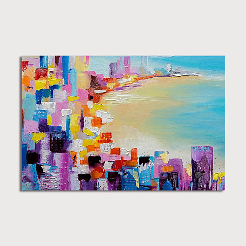 

Oil Painting Hand Painted Horizontal Abstract Modern Stretched Canvas