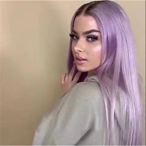 

Synthetic Wig Straight Asymmetrical Wig Very Long Purple Synthetic Hair 26 inch Women's Classic Exquisite Comfy Purple