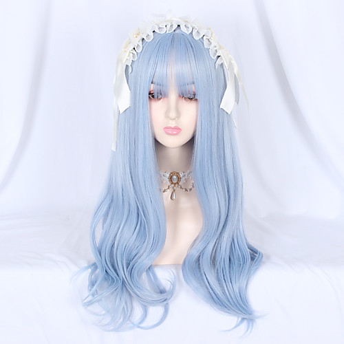 

No Blue Sweet Lolita Ōji Lolita (Boystyle) Lolita Lolita Wig 75 inch Cosplay Wigs Fashion Wig Halloween Wigs