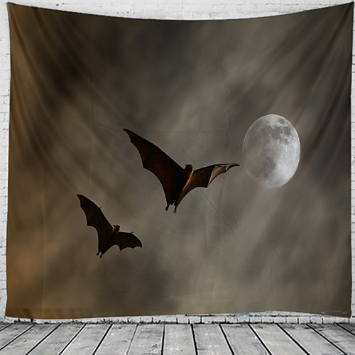 

Halloween Party Holiday Wall Tapestry Art Decor Blanket Curtain Picnic Tablecloth Hanging Home Bedroom Living Room Dorm Decoration Psychedelic Bat Haunted Scary Polyester