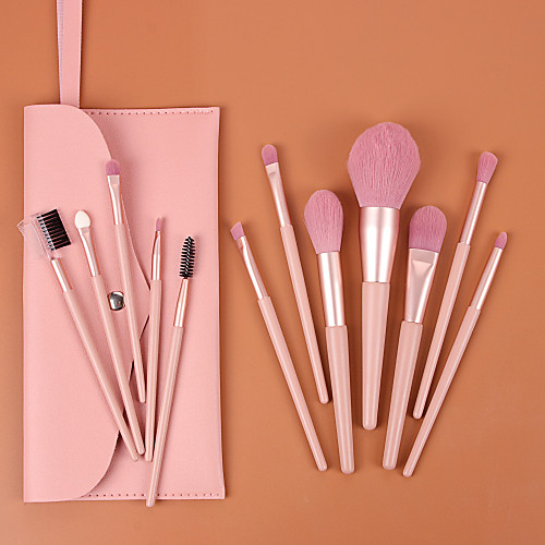 

7 Pcs/12 Pcs pink makeup brushes nude pink makeup tools set cosmetic bag