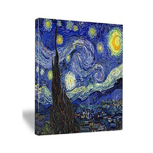 

starry night canvas prints wall art by van gogh classical famous artwork huge size modern blue impressionist sky star pictures paintings for living room bedroom home decorations 36x48 inch